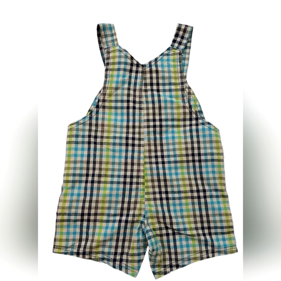Calvin Klien plaid overall shorts 12M - Picture 2 of 3